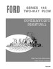 Thumbnail NEW HOLLAND 145 TWO-WAY PLOW OPERATORS MANUAL