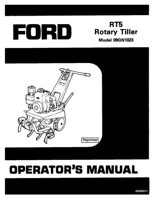 Product picture NEW HOLLAND RT5 SOIL PREPARATION TILLAGE OPERATORS MANUAL