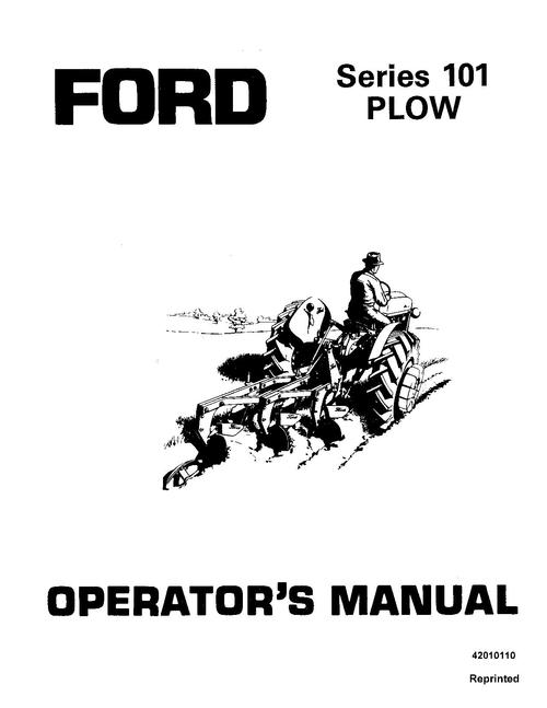 Product picture NEW HOLLAND 101 PLOW OPERATORS MANUAL