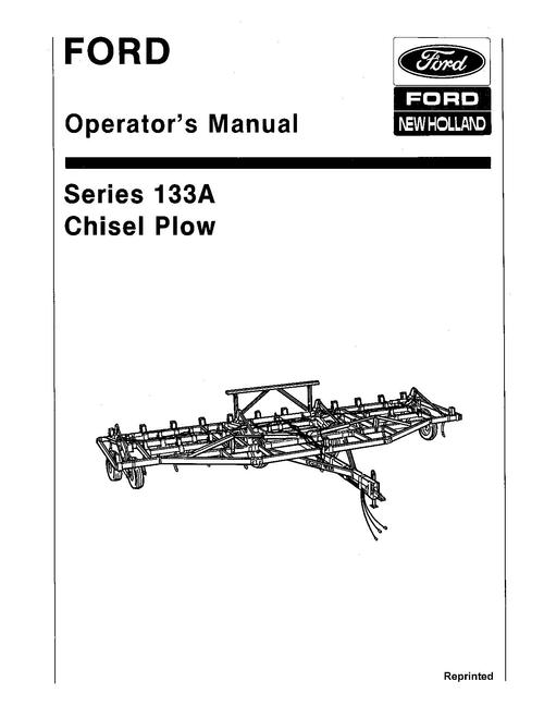 Product picture NEW HOLLAND 133A CHISEL PLOW OPERATORS MANUAL