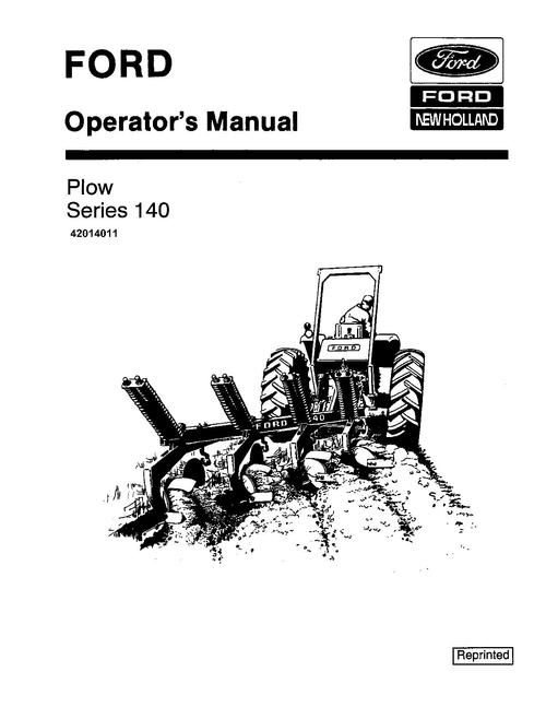 Product picture NEW HOLLAND 140  PLOW SOIL PREPARATION OPERATORS MANUAL