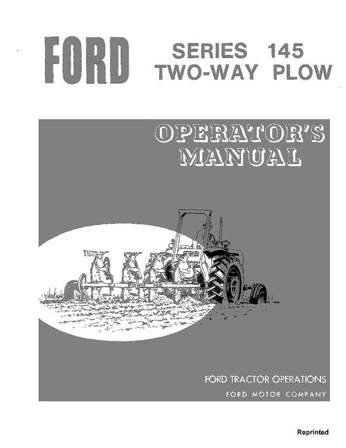 Product picture NEW HOLLAND 145 TWO-WAY PLOW OPERATORS MANUAL