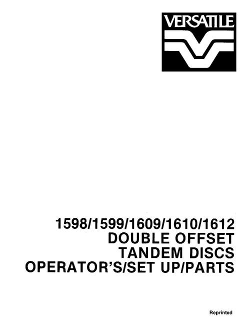 Product picture NEW HOLLAND 1598 SOIL PREPARATION TILLAGE OPERATORS MANUAL