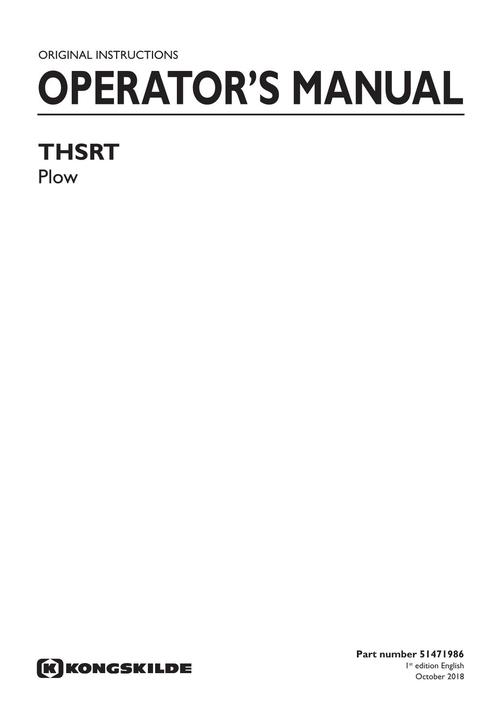 Product picture NEW HOLLAND THSRT PLOW PREPARATION TILLAGE OPERATORS MANUAL