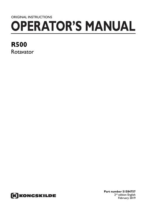 Product picture NEW HOLLAND R500 SOIL PREPARATION TILLAGE OPERATORS MANUAL #1