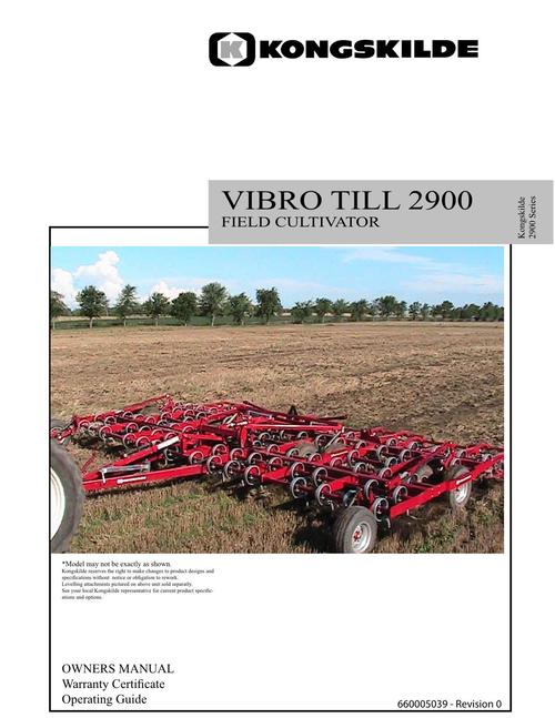 Product picture NEW HOLLAND VIBRO TILL 2900 CULTIVATOR OPERATORS MANUAL