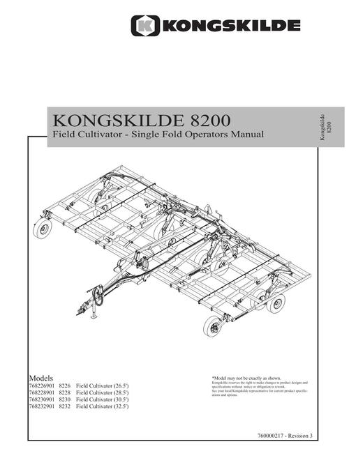 Product picture NEW HOLLAND KONGSKILDE 8200 FIELD  OPERATORS MANUAL