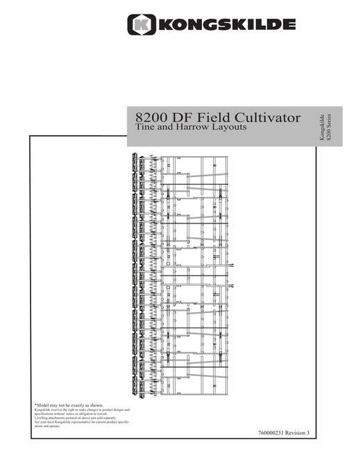 Product picture NEW HOLLAND 8200 DF FIELD CULTIVATOR TINE  OPERATORS MANUAL