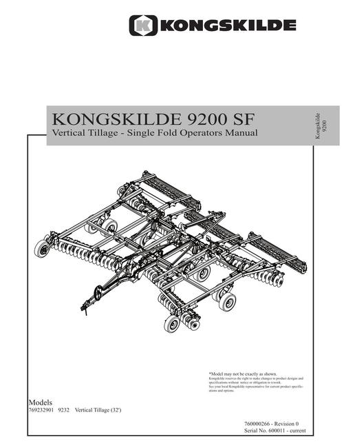 Product picture NEW HOLLAND KONGSKILDE SOIL PREPARATION TILLAGE OPERATORS MANUAL