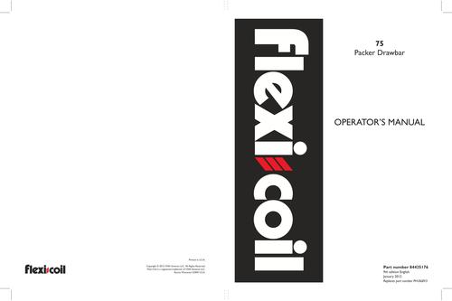 Product picture NEW HOLLAND 75 PACKER DRAWBAR OPERATORS MANUAL