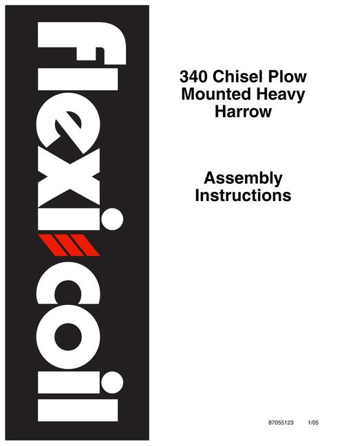 Product picture NEW HOLLAND 340 CHISEL PLOW OPERATORS MANUAL