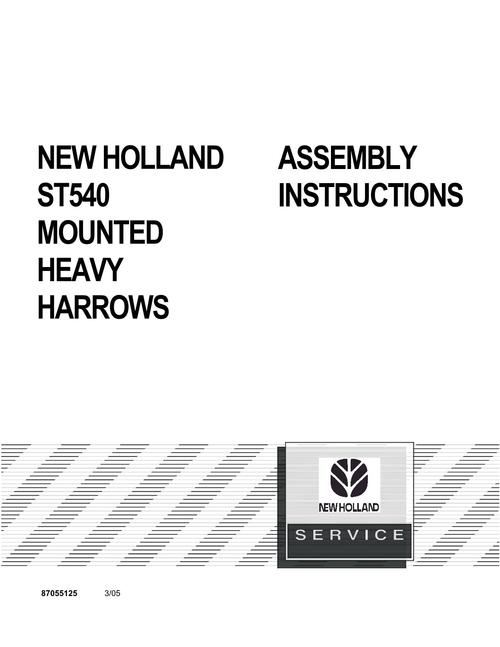 Product picture NEW HOLLAND ST540 MOUNTED HEAVY HARROW OPERATORS MANUAL