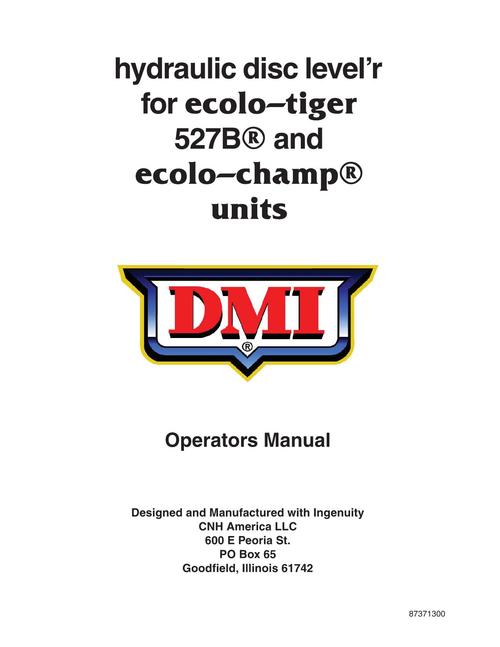 Product picture NEW HOLLAND ECOLO-TIGER 527B OPERATORS MANUAL