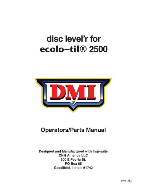 Product picture NEW HOLLAND LEVEL R FOR ECOLO-TIL 2500 SOIL OPERATORS MANUAL