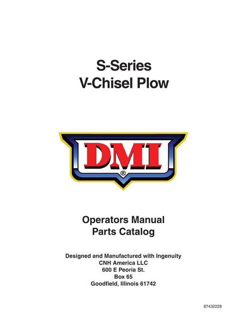 Product picture NEW HOLLAND -SERIES V-CHISEL PLOW DMI OPERATORS MANUAL