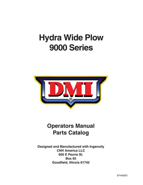 Product picture NEW HOLLAND HYDRA WIDE PLOW 900 SERIES DMI OPERATORS MANUAL #1