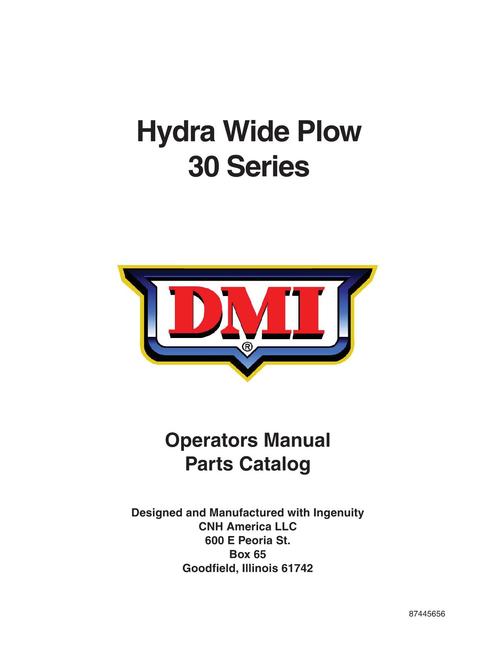 Product picture NEW HOLLAND HYDRA WIDE PLOW 30 SERIES DMI OPERATORS MANUAL