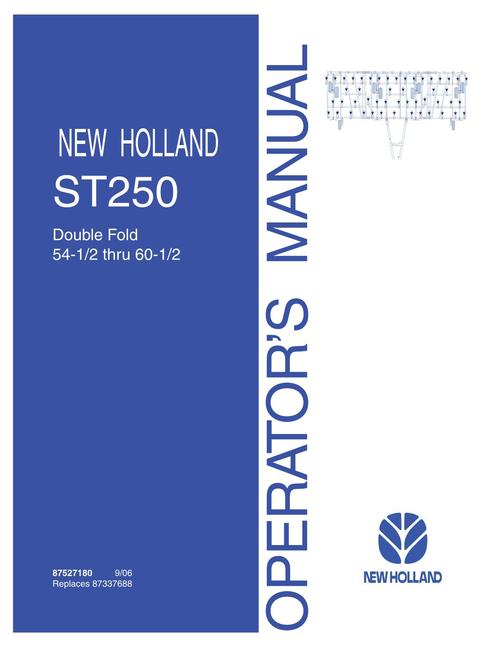 Product picture NEW HOLLAND ST250 DOUBLE FOLD 54-1/2 OPERATORS MANUAL