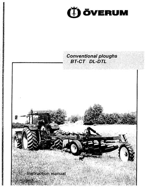 Product picture NEW HOLLAND CONVENTIONAL PLOUGHS BT-CT DL-DTL OPERATORS MANUAL