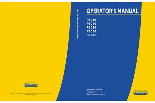 Product picture NEW HOLLAND P1030 P1040 PLANTING SEEDING OPERATORS MANUAL