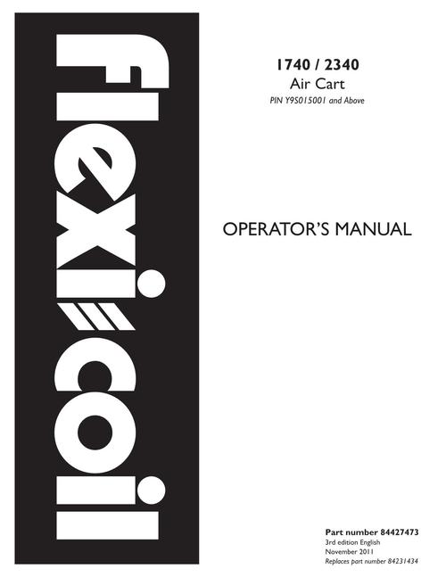 Product picture NEW HOLLAND 1740 2340 AIR PLANTING SEEDING OPERATORS MANUAL