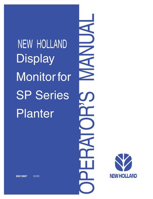 Product picture NEW HOLLAND DISPLAY MONITOR FOR SP SER OPERATORS MANUAL