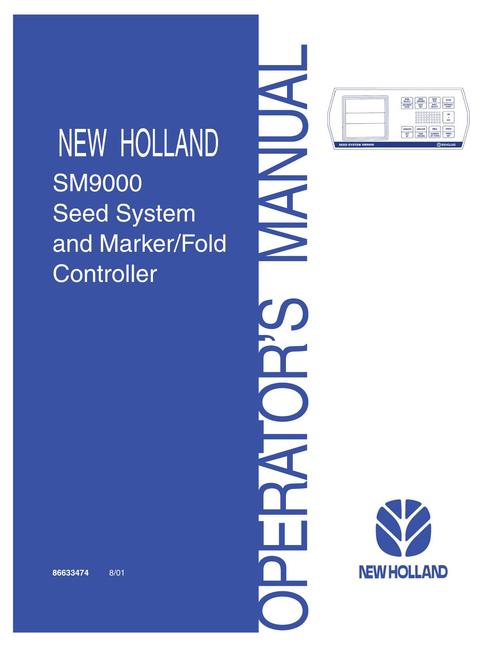 Product picture NEW HOLLAND SM9000 SEED SYSTEM CONTROLLER OPERATORS MANUAL