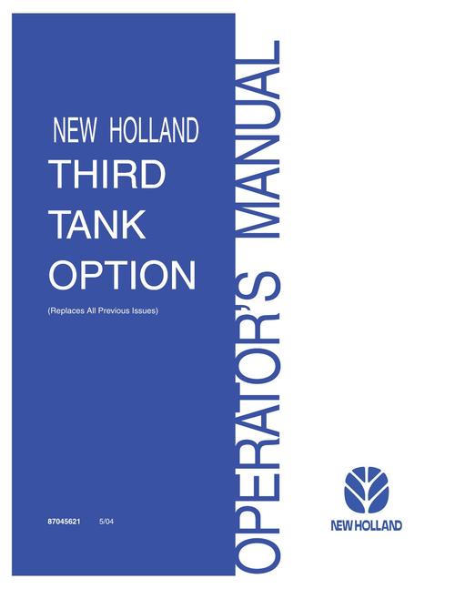 Product picture NEW HOLLAND THIRD TANK OPTION SEEDING OPERATORS MANUAL