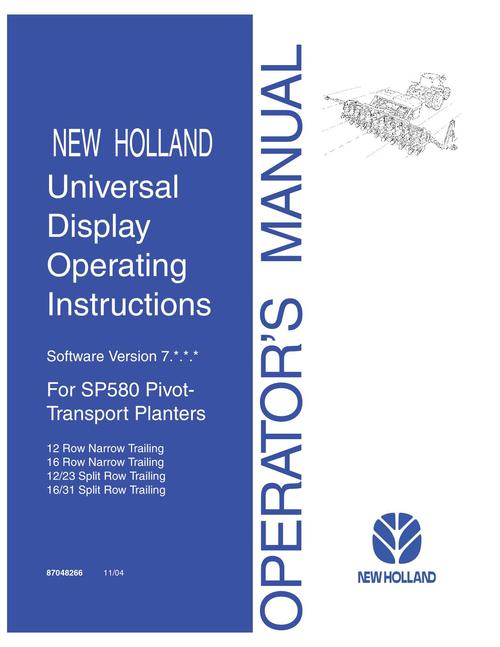 Product picture NEW HOLLAND SP580 PIVOT-TRANSPORT PLANTER OPERATORS MANUAL #2