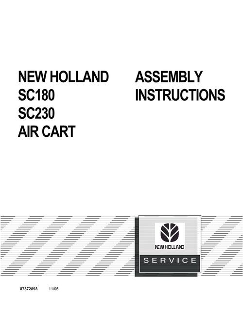 Product picture NEW HOLLAND SC180 SC230 AIR CART OPERATORS MANUAL