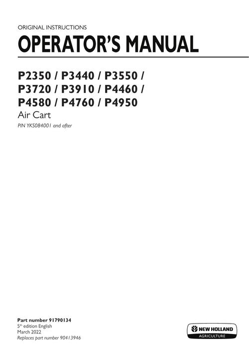 Product picture NEW HOLLAND P2350 P3440 PLANTING SEEDING OPERATORS MANUAL