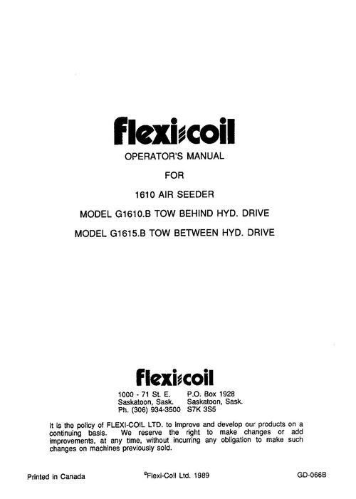 Product picture NEW HOLLAND 1610  AIR SEEDER OPERATORS MANUAL #2