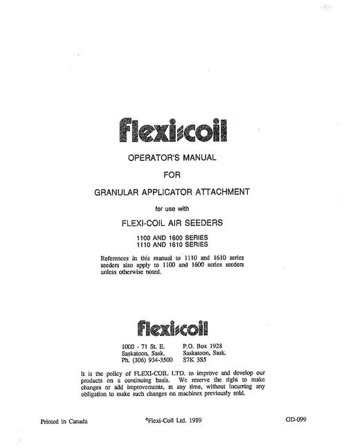 Product picture NEW HOLLAND GRANULAR APPLICATOR ATTACHMENT OPERATORS MANUAL