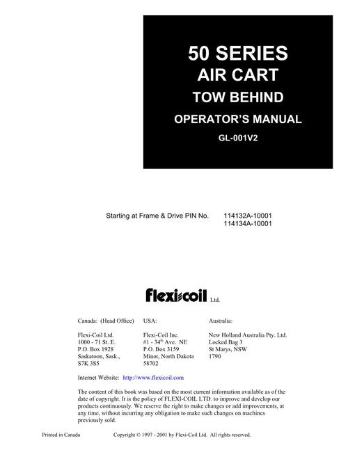 Product picture NEW HOLLAND 50 SERIES AIR PLANTING SEEDING OPERATORS MANUAL