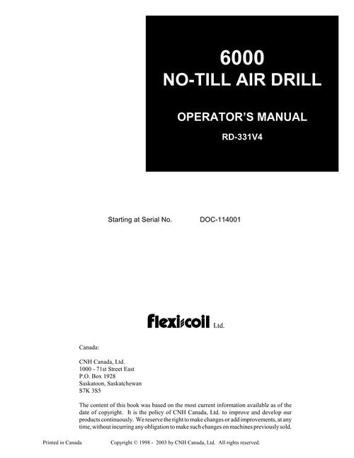 Product picture NEW HOLLAND 6000 NO-TILL PLANTING SEEDING OPERATORS MANUAL