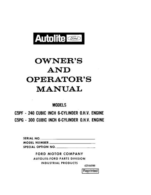 Product picture NEW HOLLAND C5PF-240 C5PG-300 CUBIC  OPERATORS MANUAL
