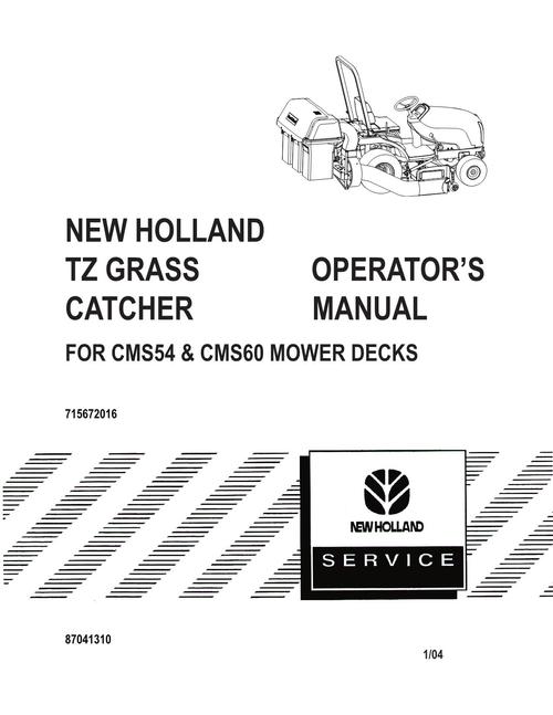 Product picture NEW HOLLAND TZ GRASS FOR CMS54 MOWER DECKS OPERATORS MANUAL