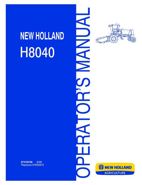 Product picture NEW HOLLAND H8040 HAY TOOLS OPERATORS MANUAL #4