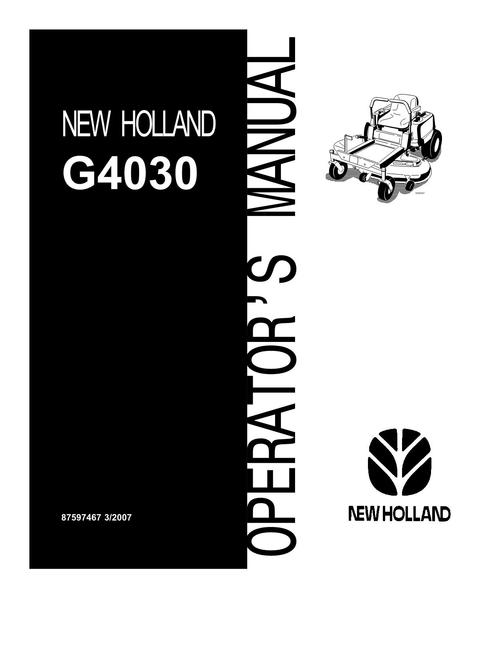 Product picture NEW HOLLAND G4030 HAY TOOLS OPERATORS MANUAL