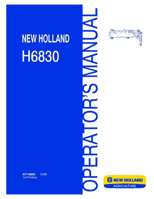 Product picture NEW HOLLAND H6830 HAY TOOLS OPERATORS MANUAL