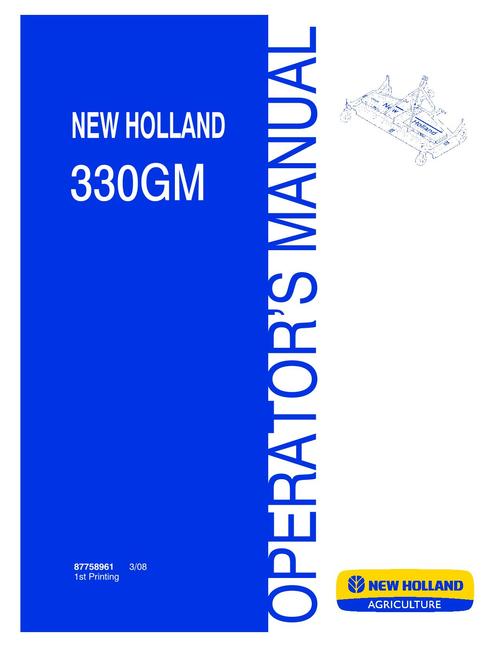 Product picture NEW HOLLAND 330GM HAY TOOLS OPERATORS MANUAL